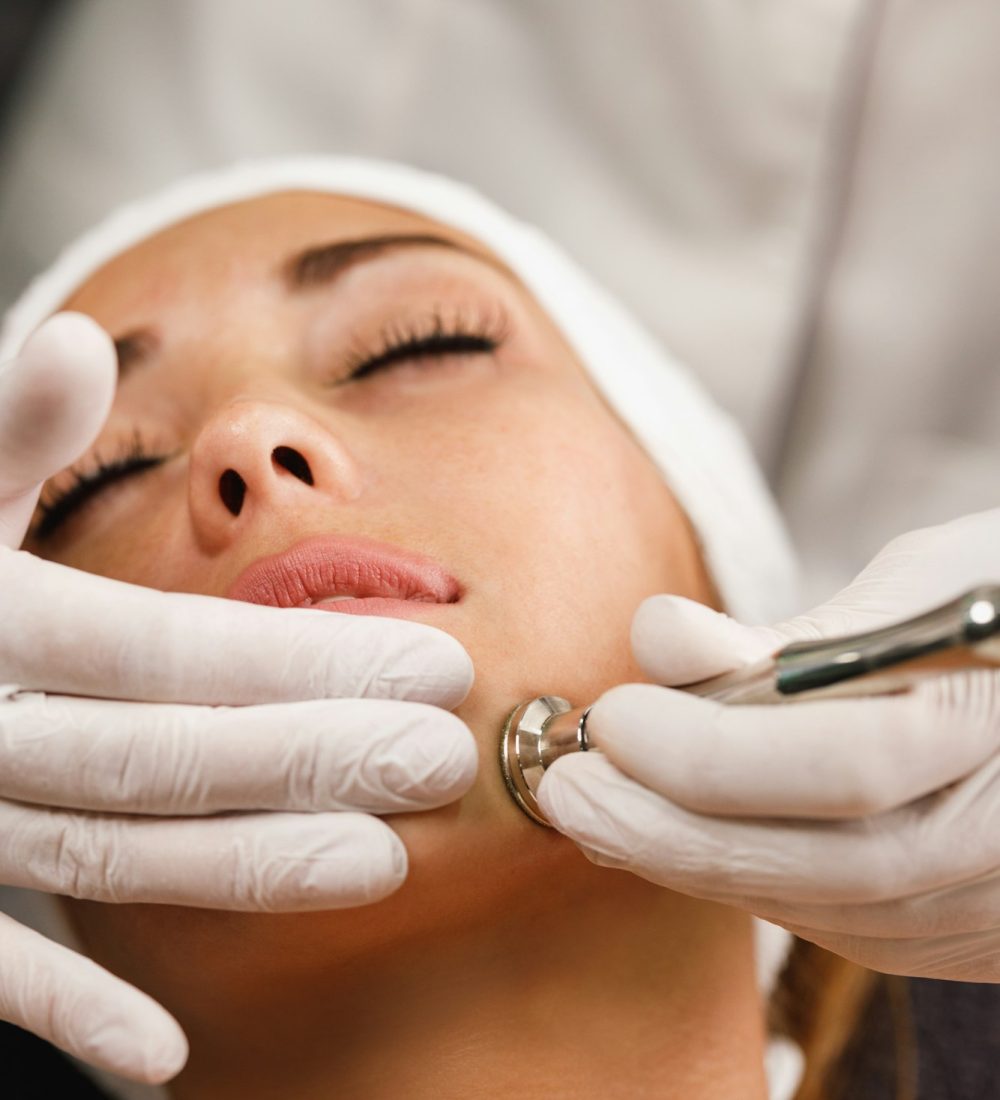 Microdermabrasion Treatment In A Beauty Salon
